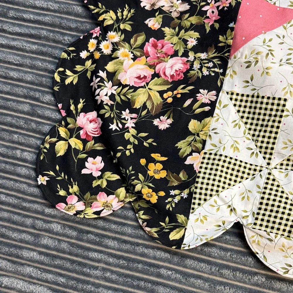 Handmade black floral
